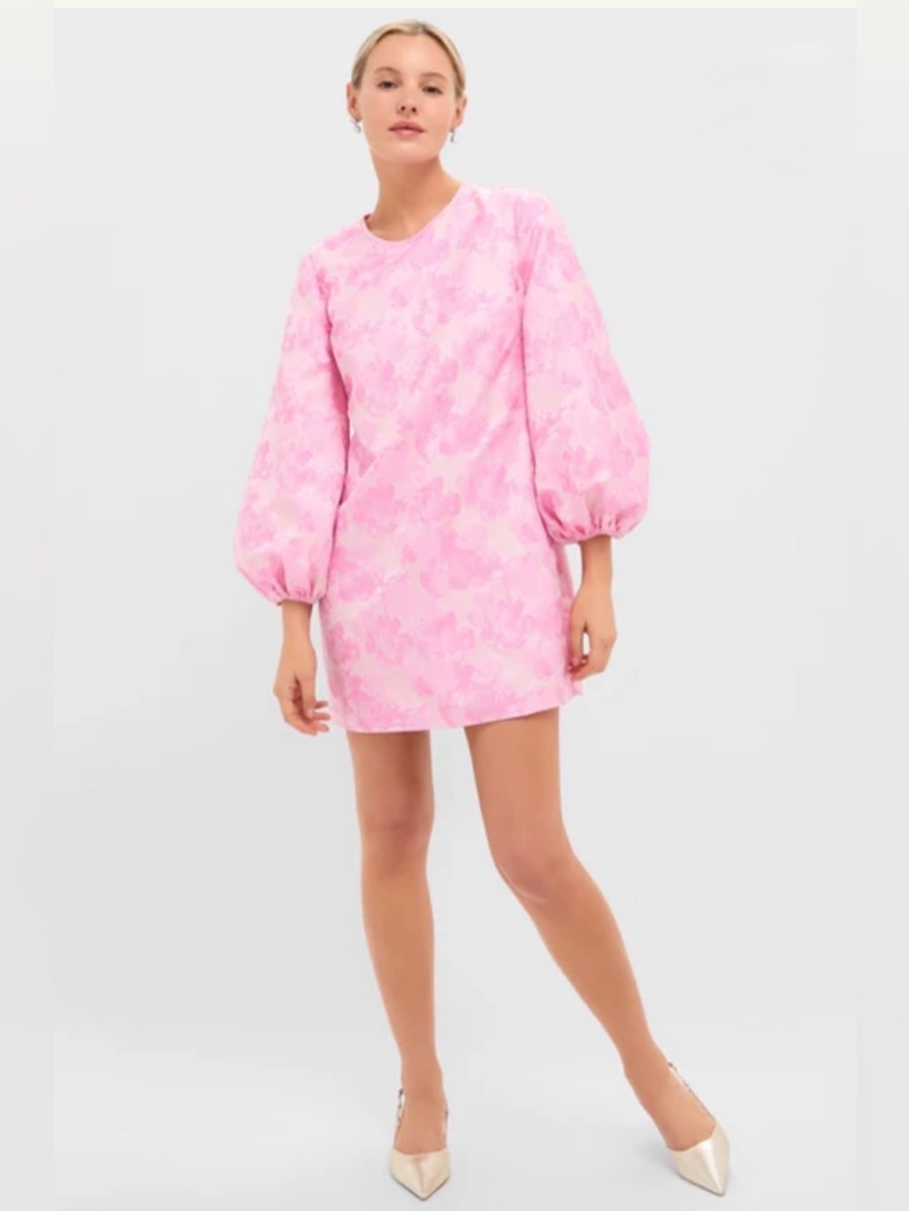Hyacinth House Floral Puff Sleeve Dress - L - NWT !! BLUE